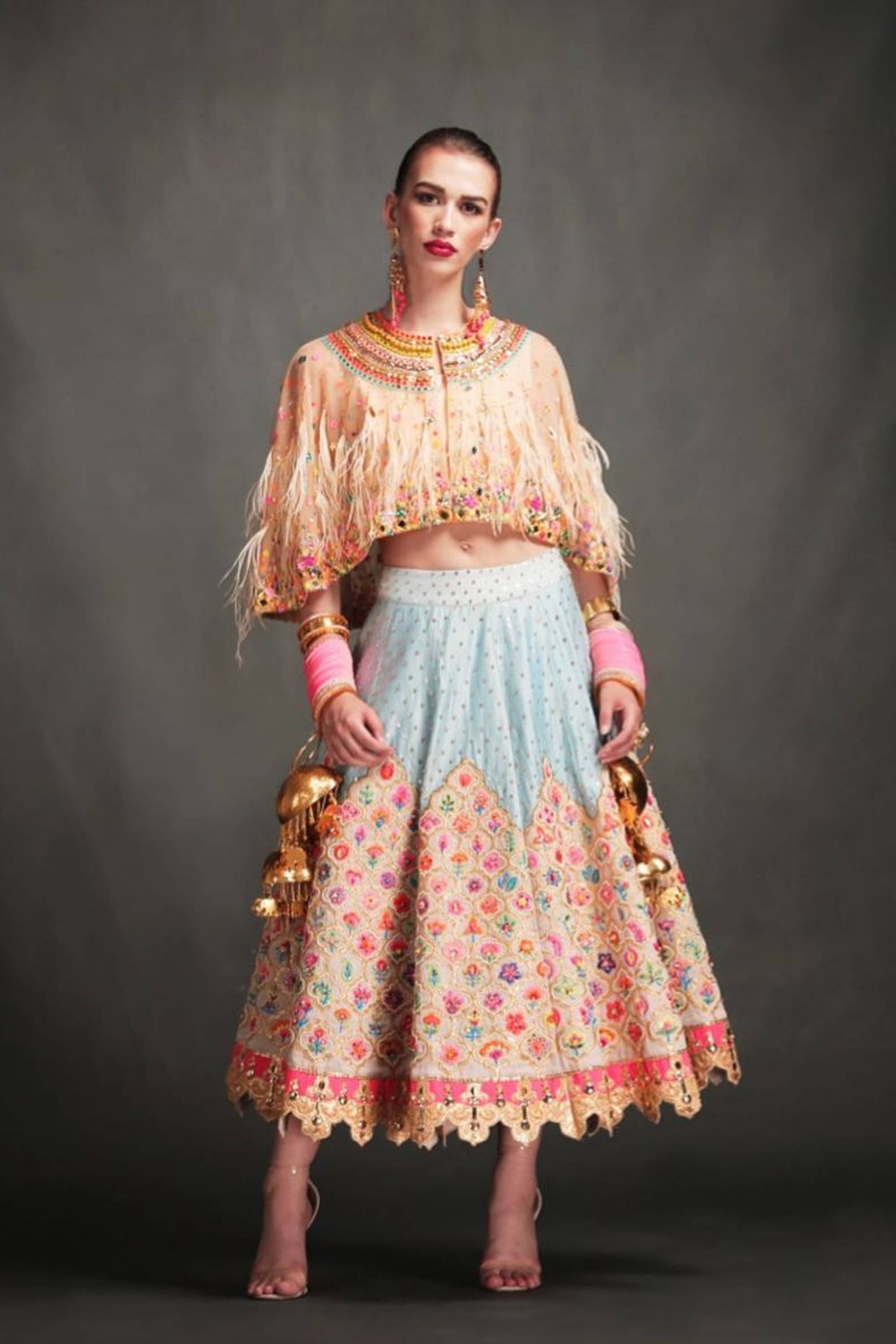GULABI FIRDOUS SHORT LEHENGHA