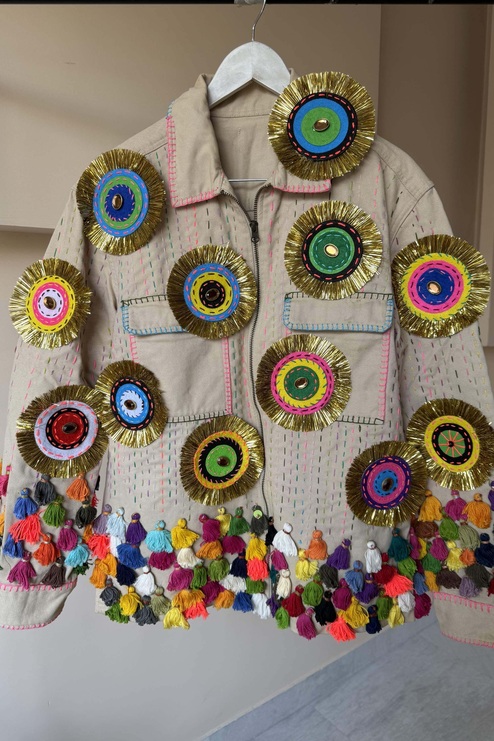 KANTHA BEIGE JACKET