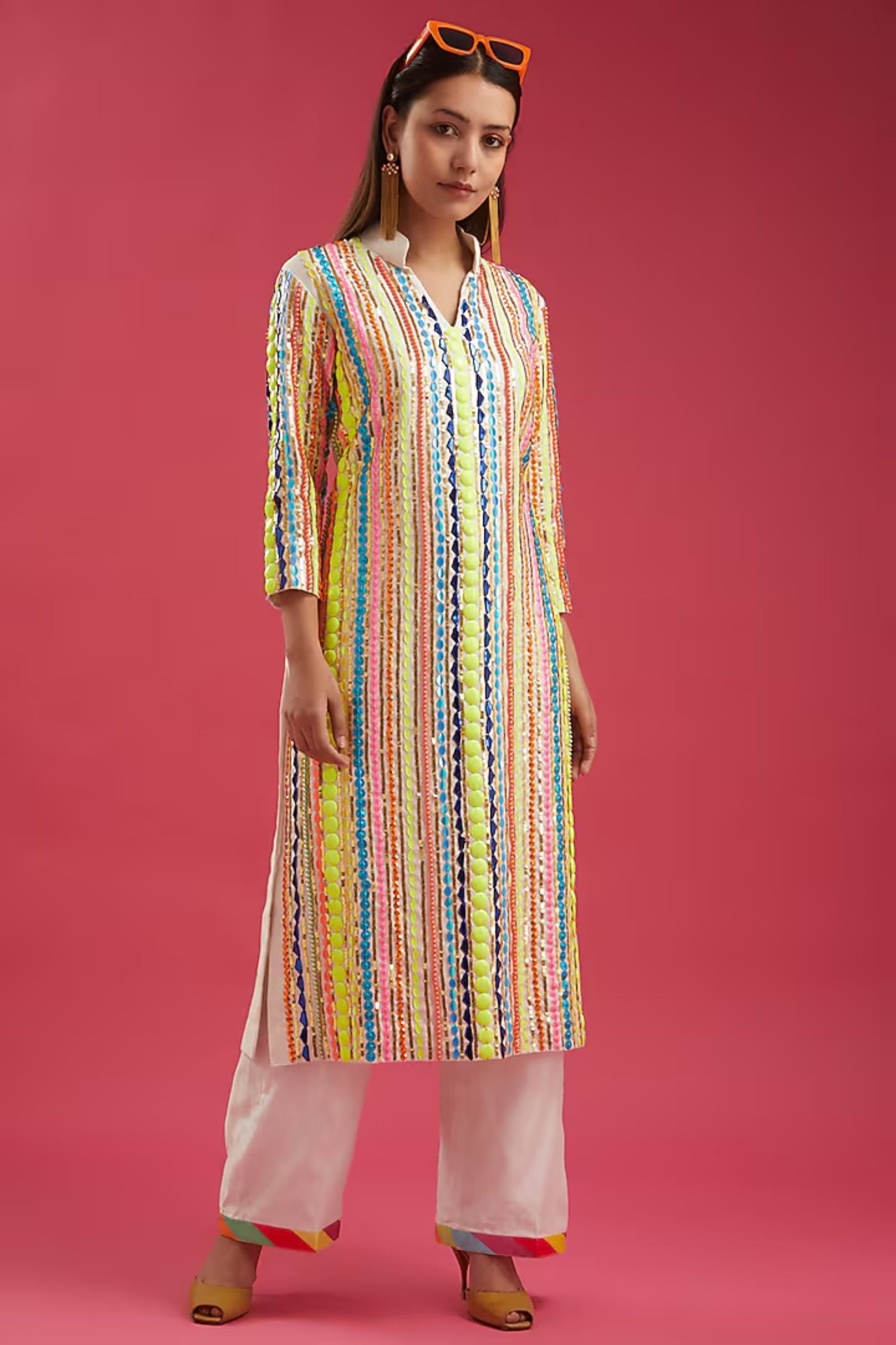RANGEEN SHUKLAH KURTA SET