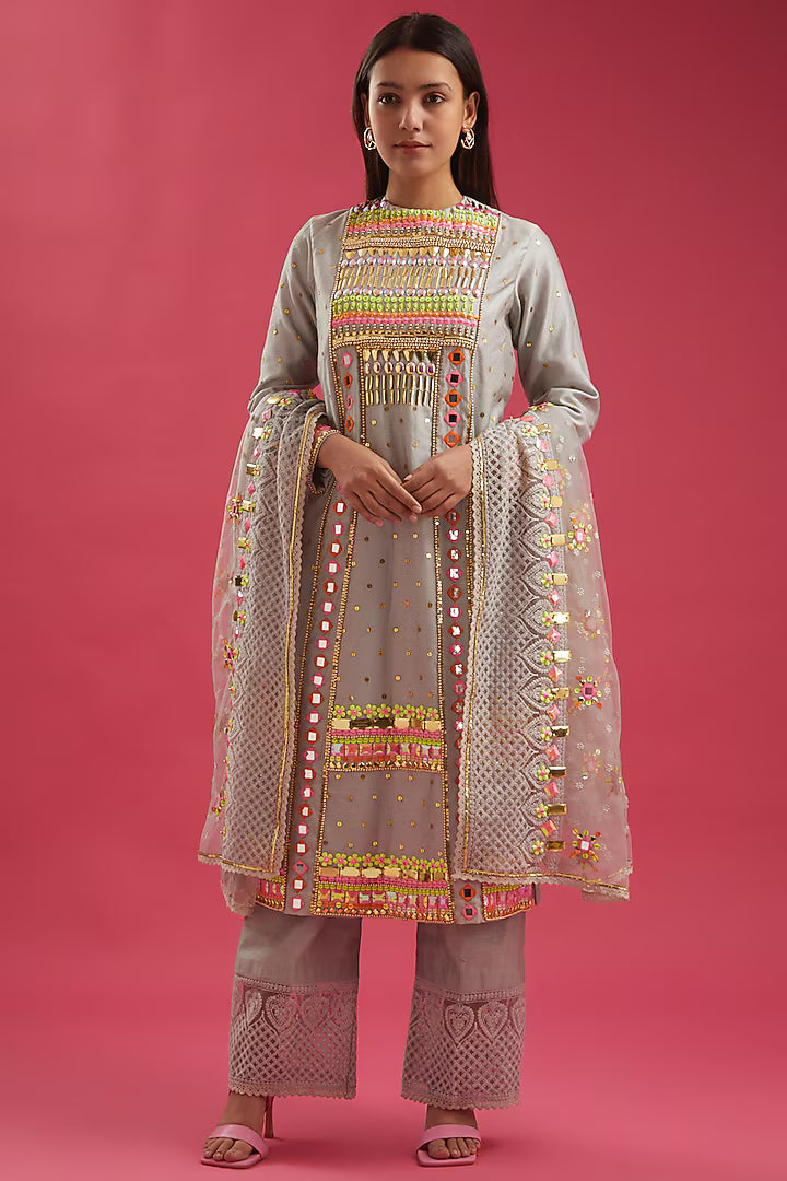 KAPOTA JAAL KURTA SET