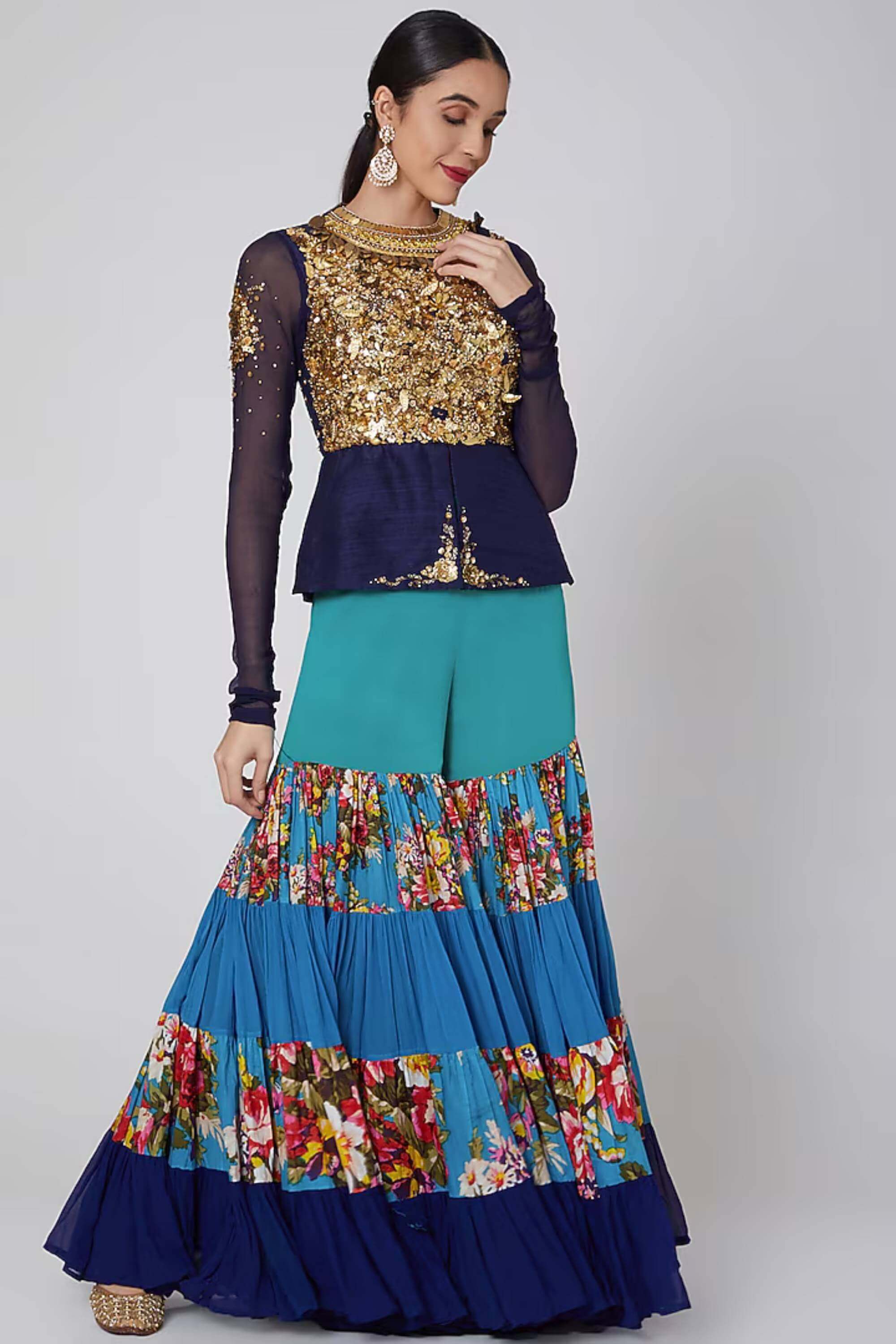 SHADES OF MIDNIGHT SHARARA SET