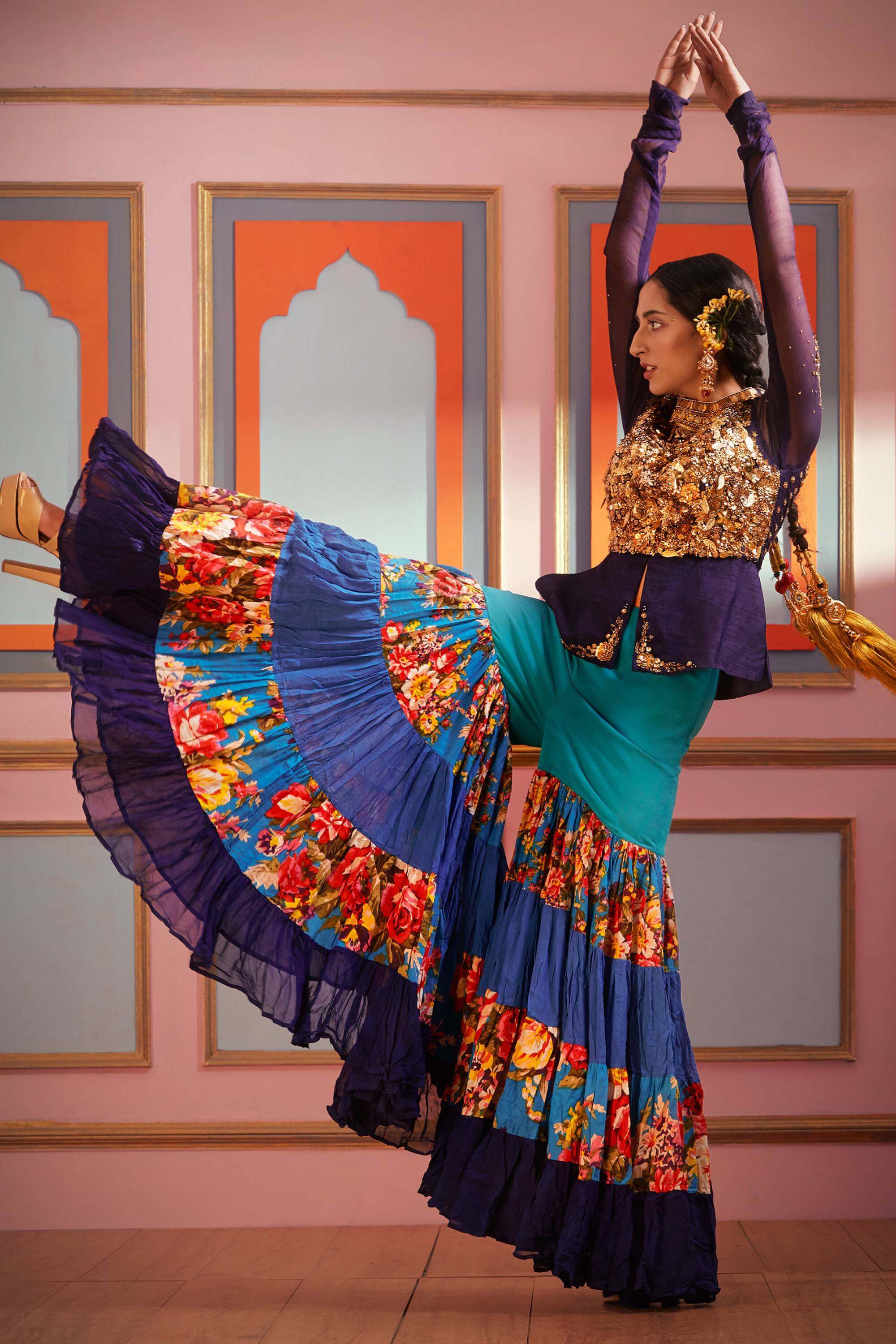 SHADES OF MIDNIGHT SHARARA SET