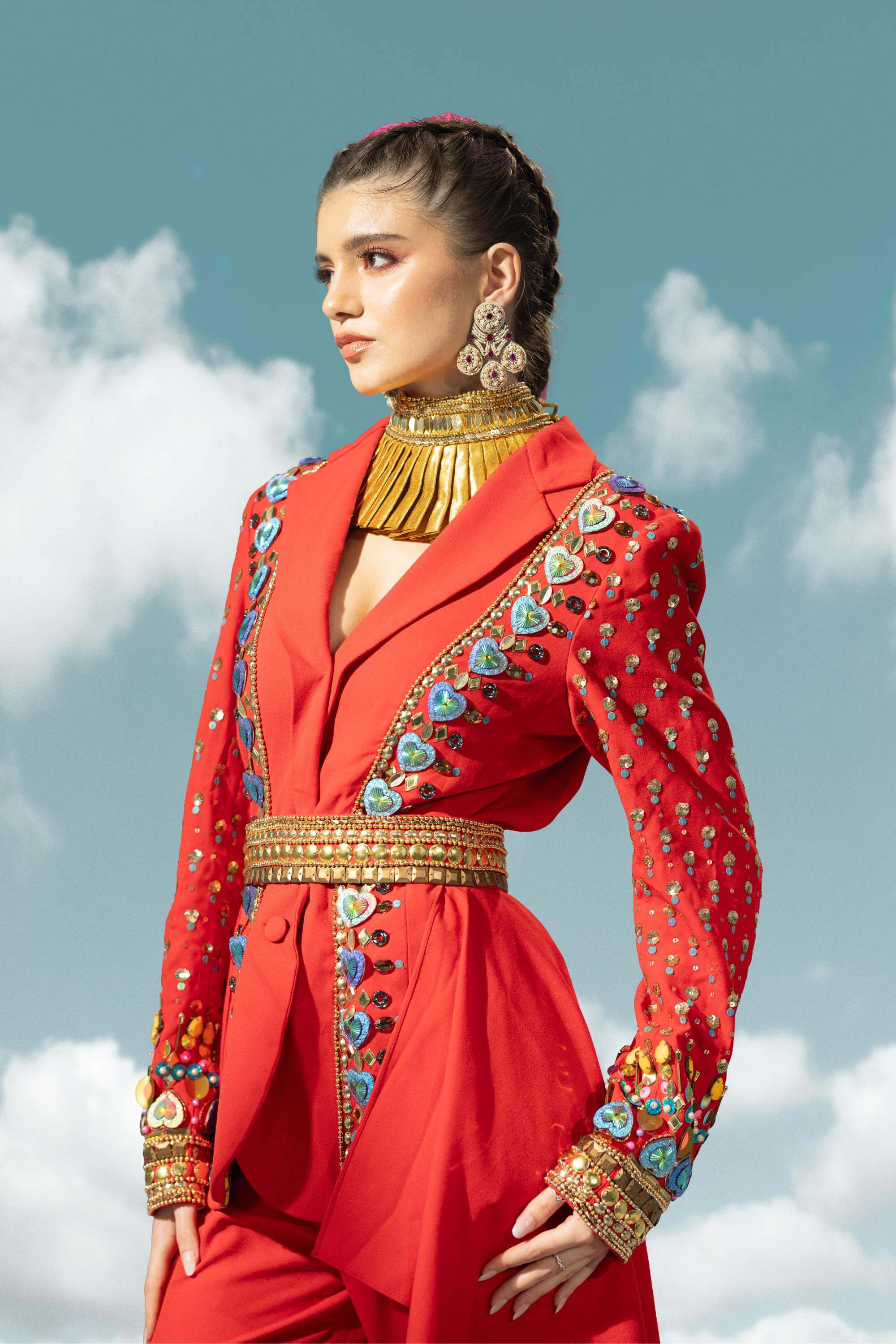SINDDOR LAL PANT SUIT