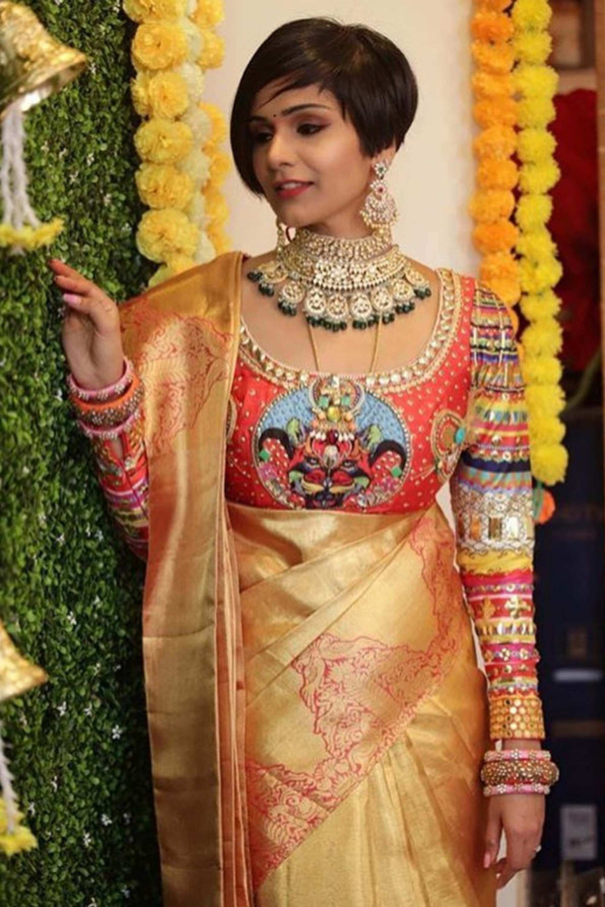 SINDOORI RED LION RAJA BLOUSE