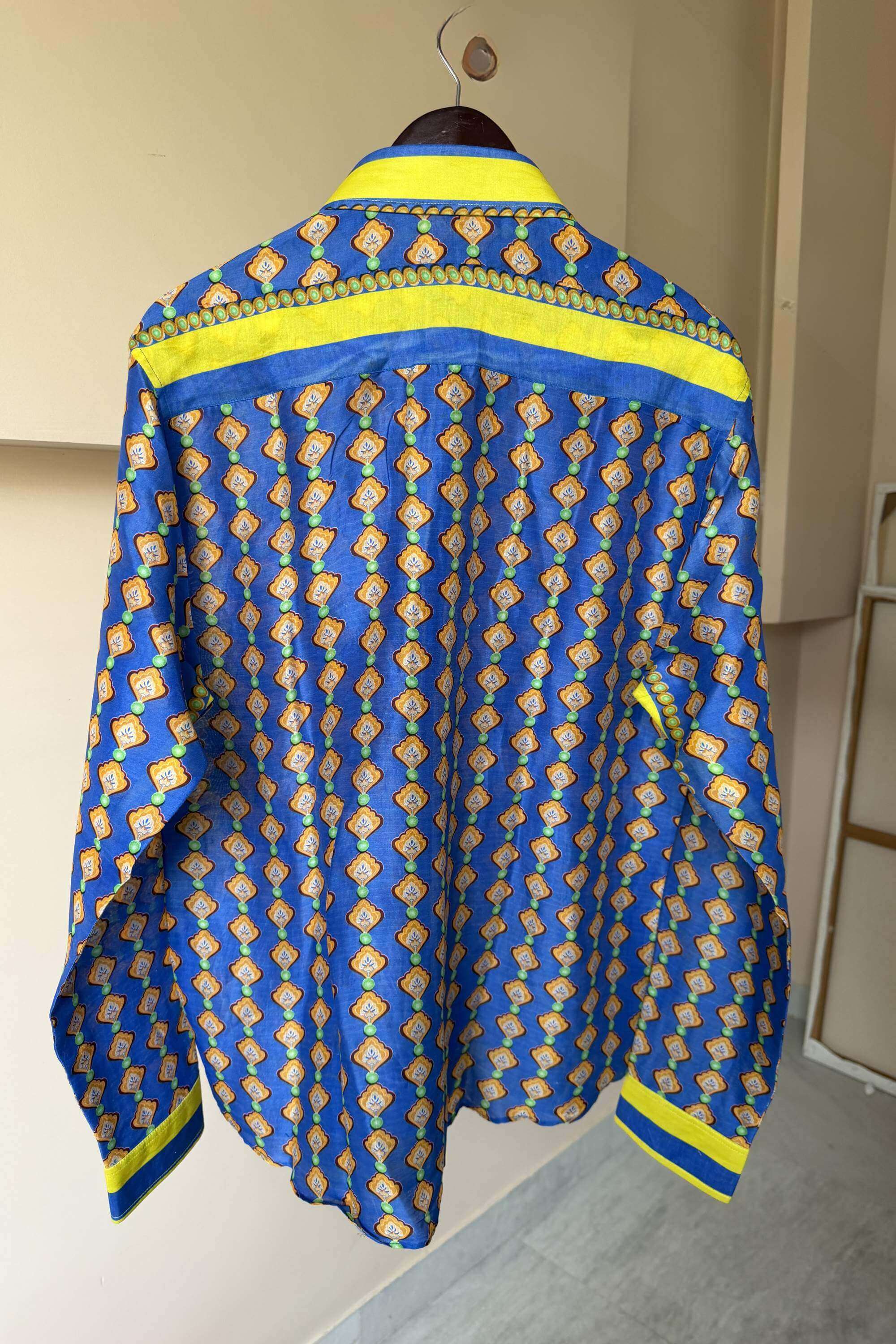 BLUE CHANDERI SHIRT