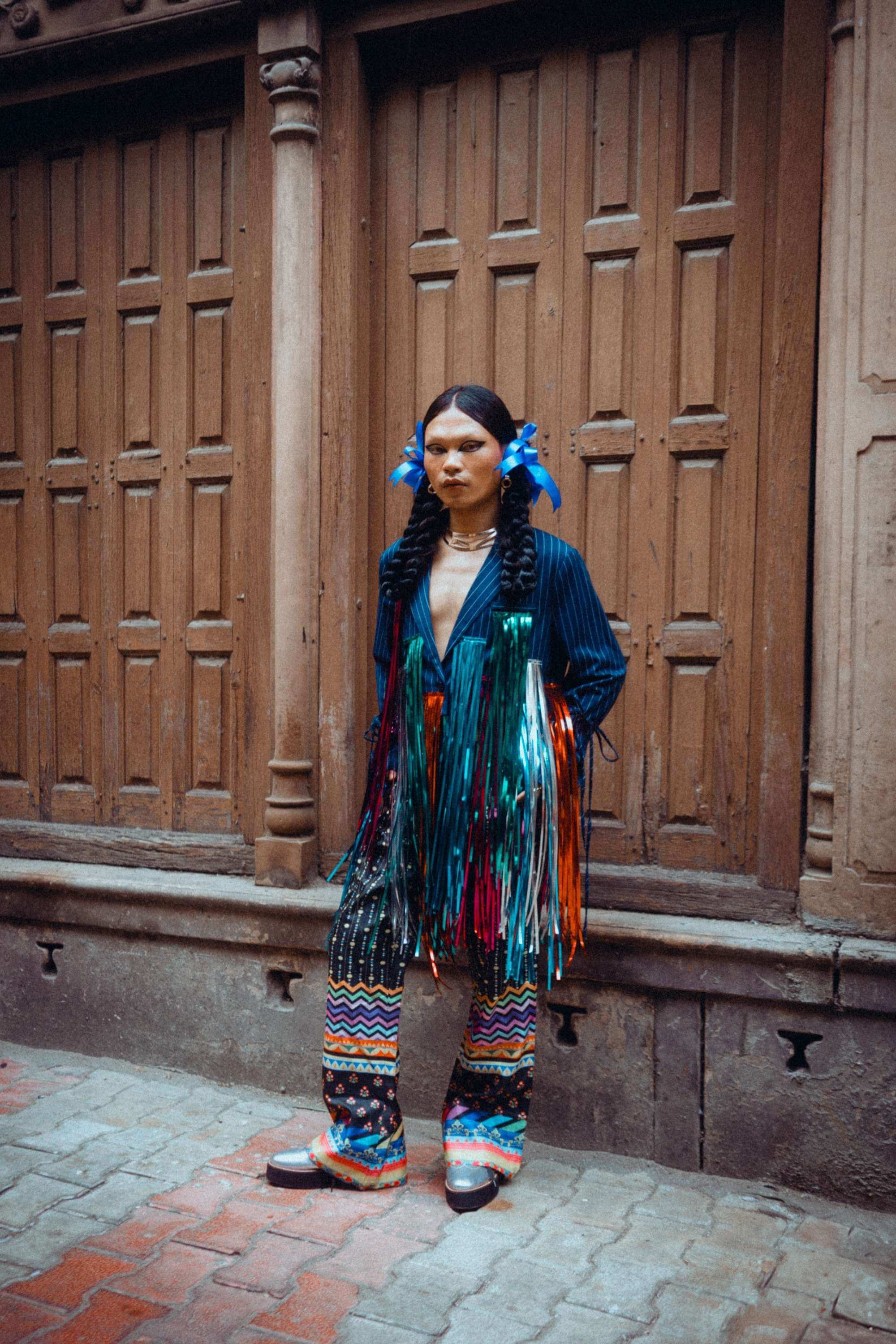 METALLIC FRINGED SUIT