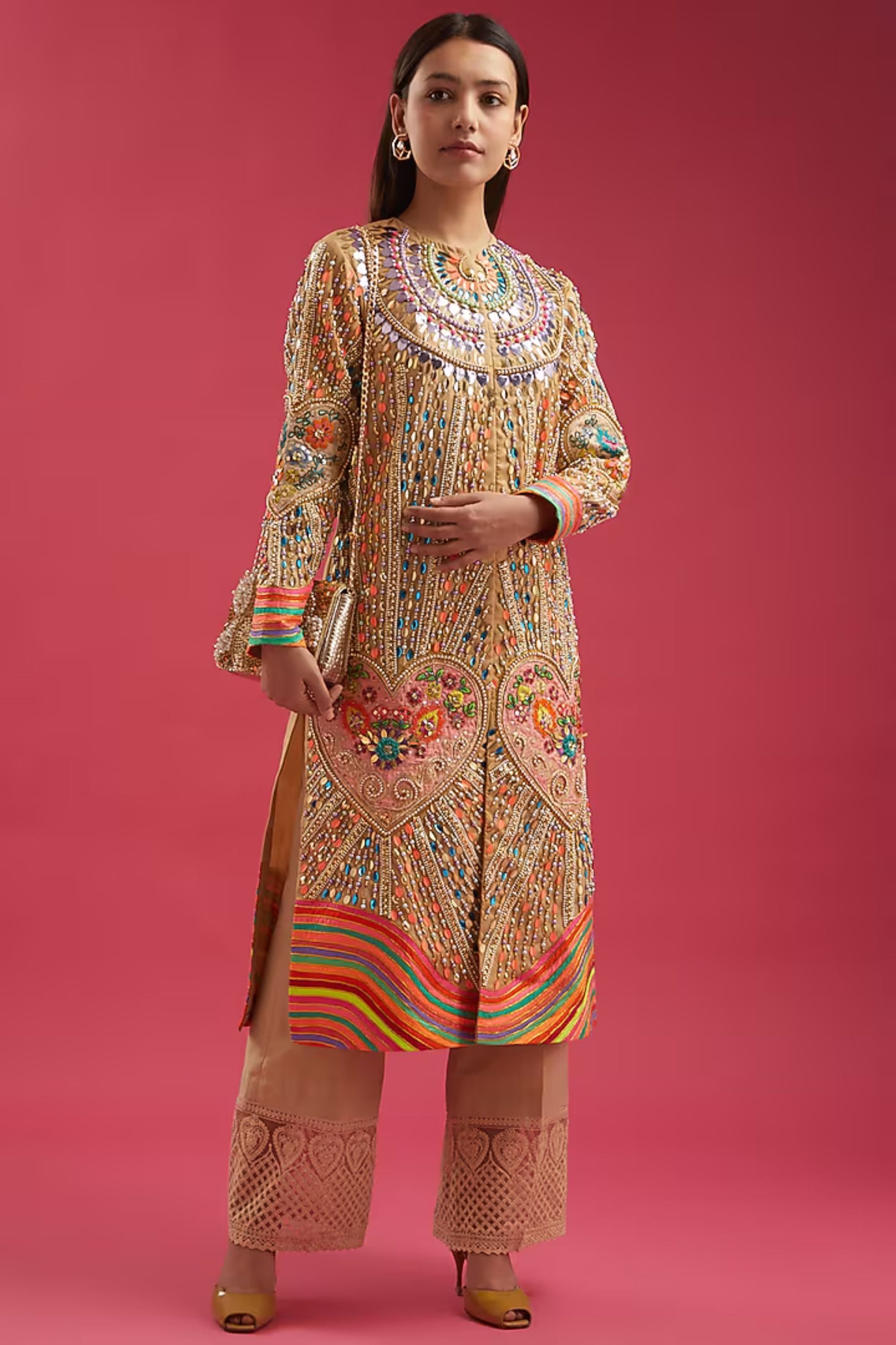 KAPISH LONG JACKET KURTA SET