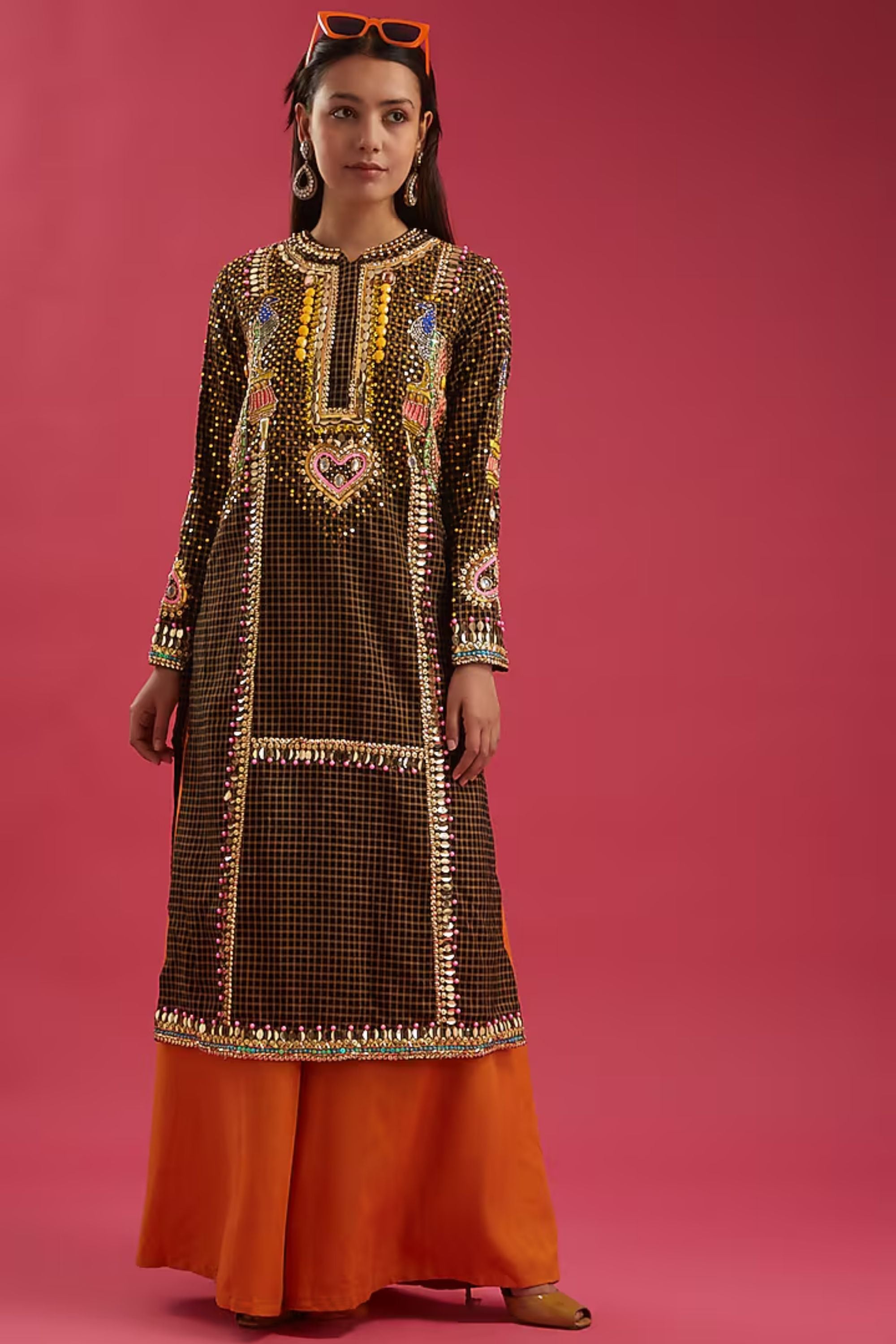 Bhoora Mor kurta Set
