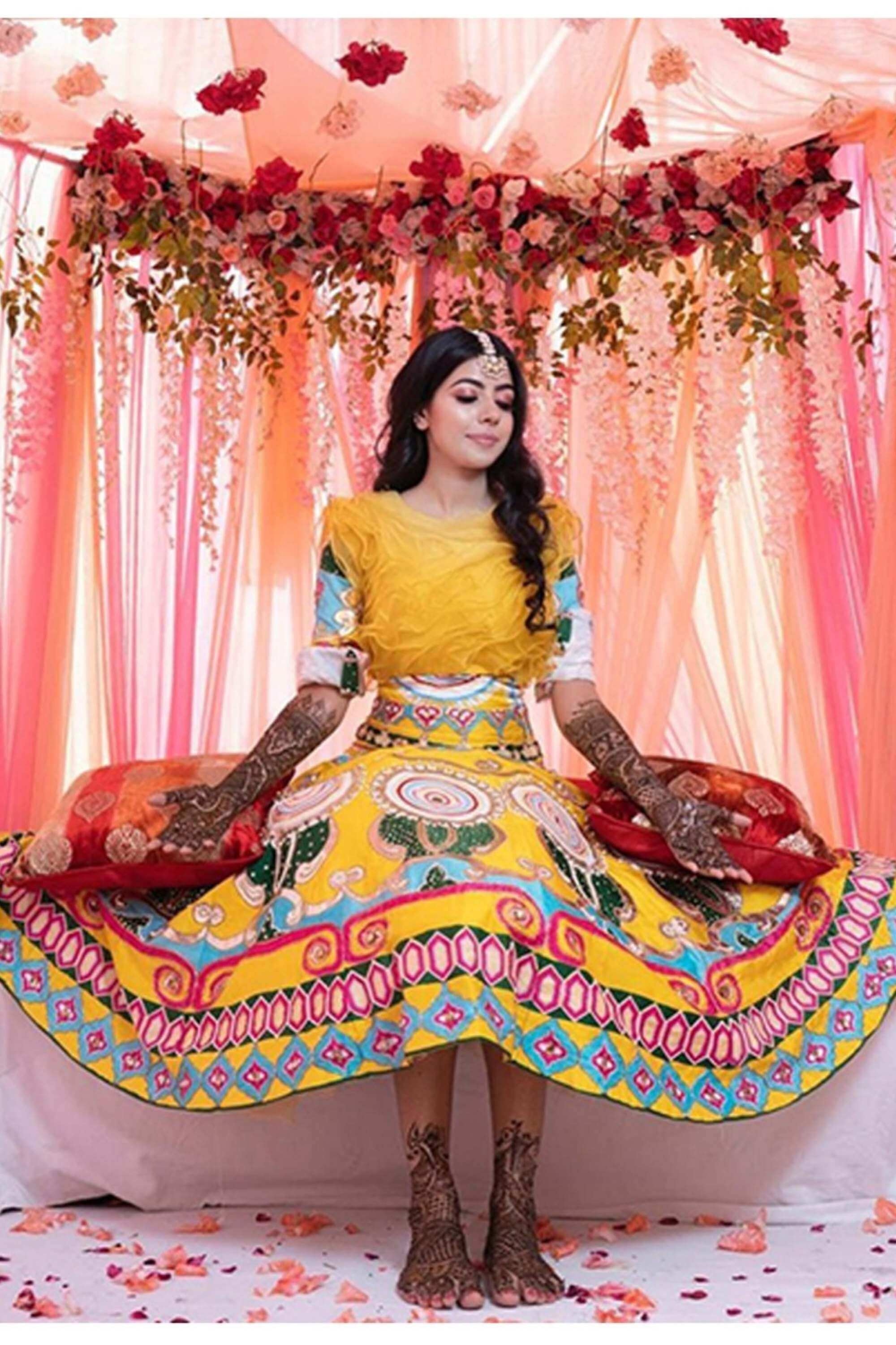 HALDI CROWN LEHENGHA SET