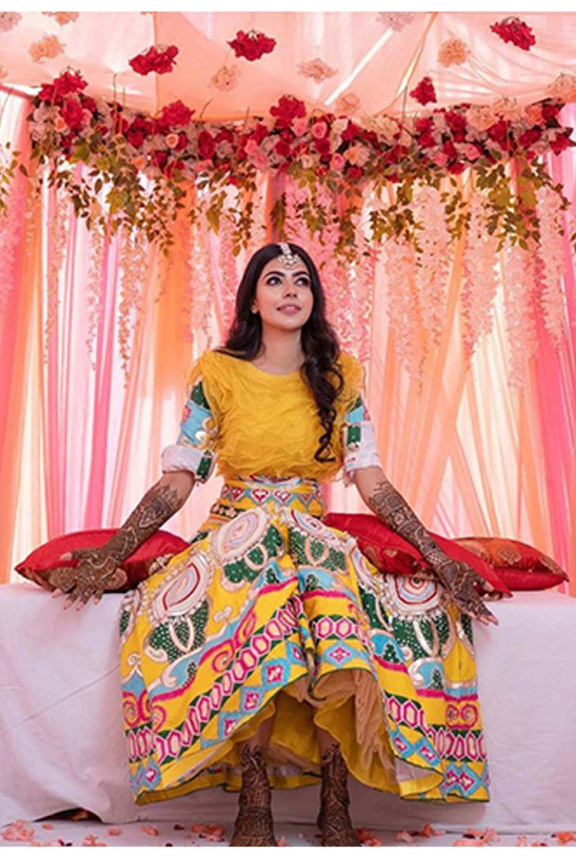 HALDI CROWN LEHENGHA SET
