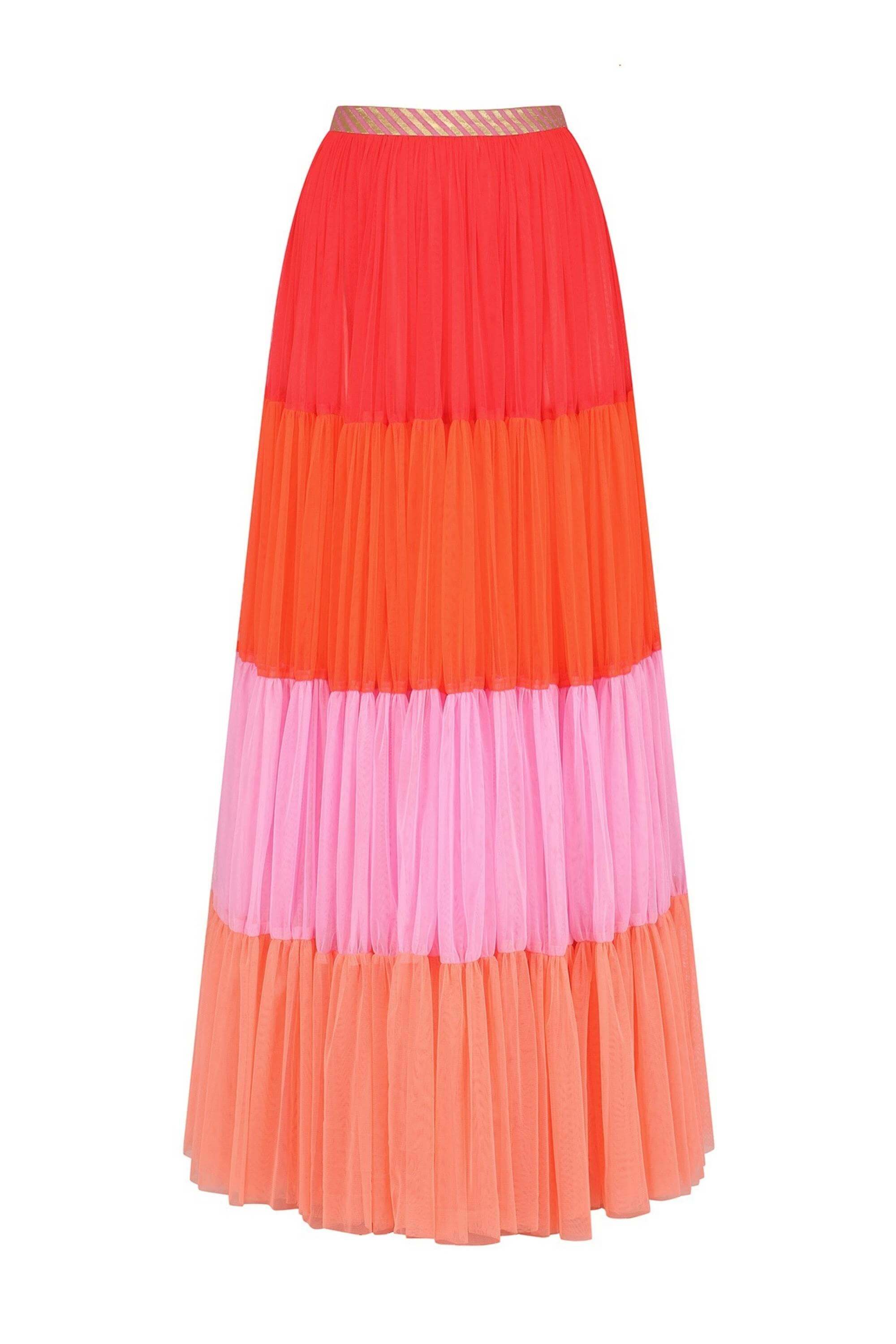 NARANGI SHAAM  SKIRT AND PELUM TOP
