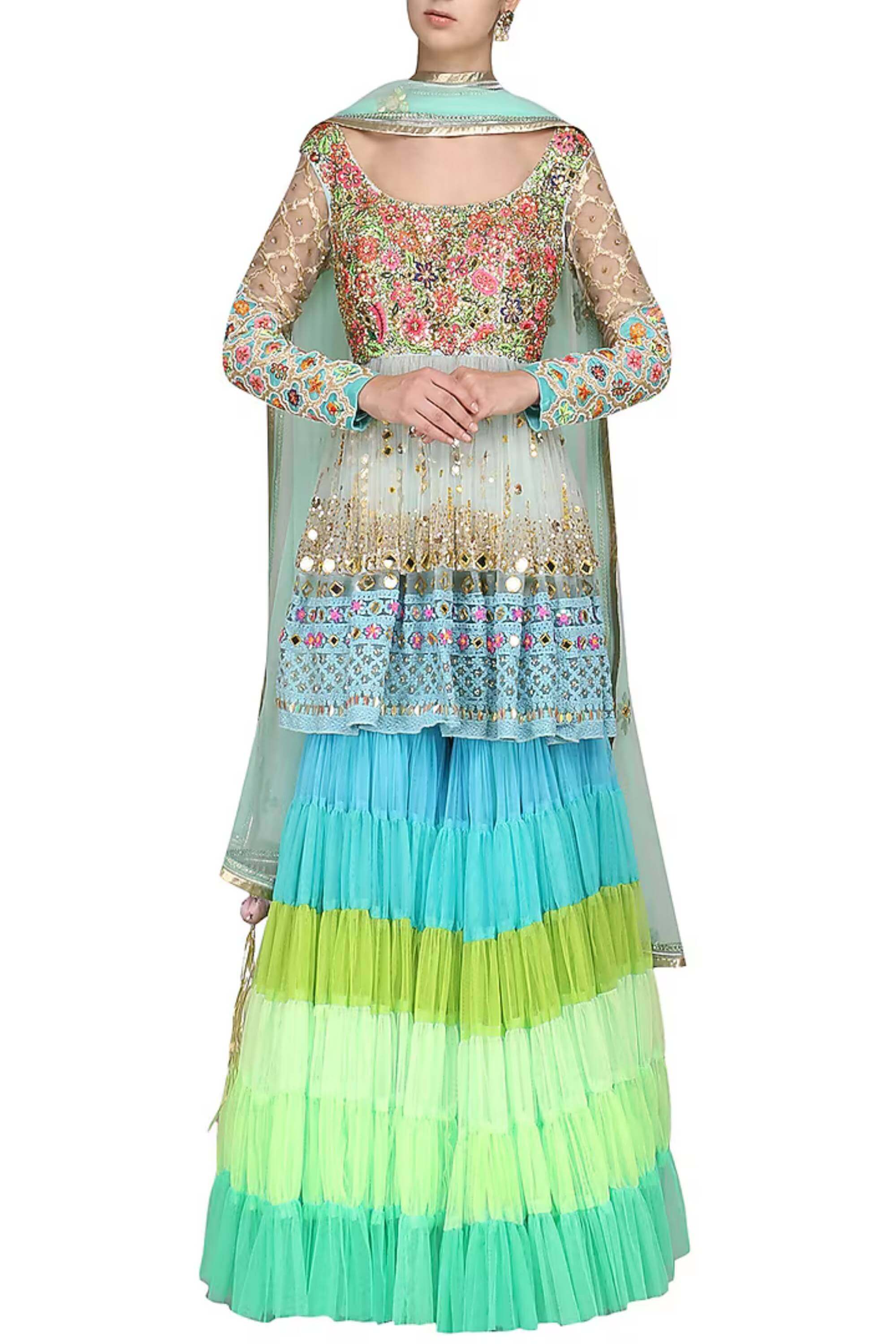 QALBI JHARNA SHARARA SET