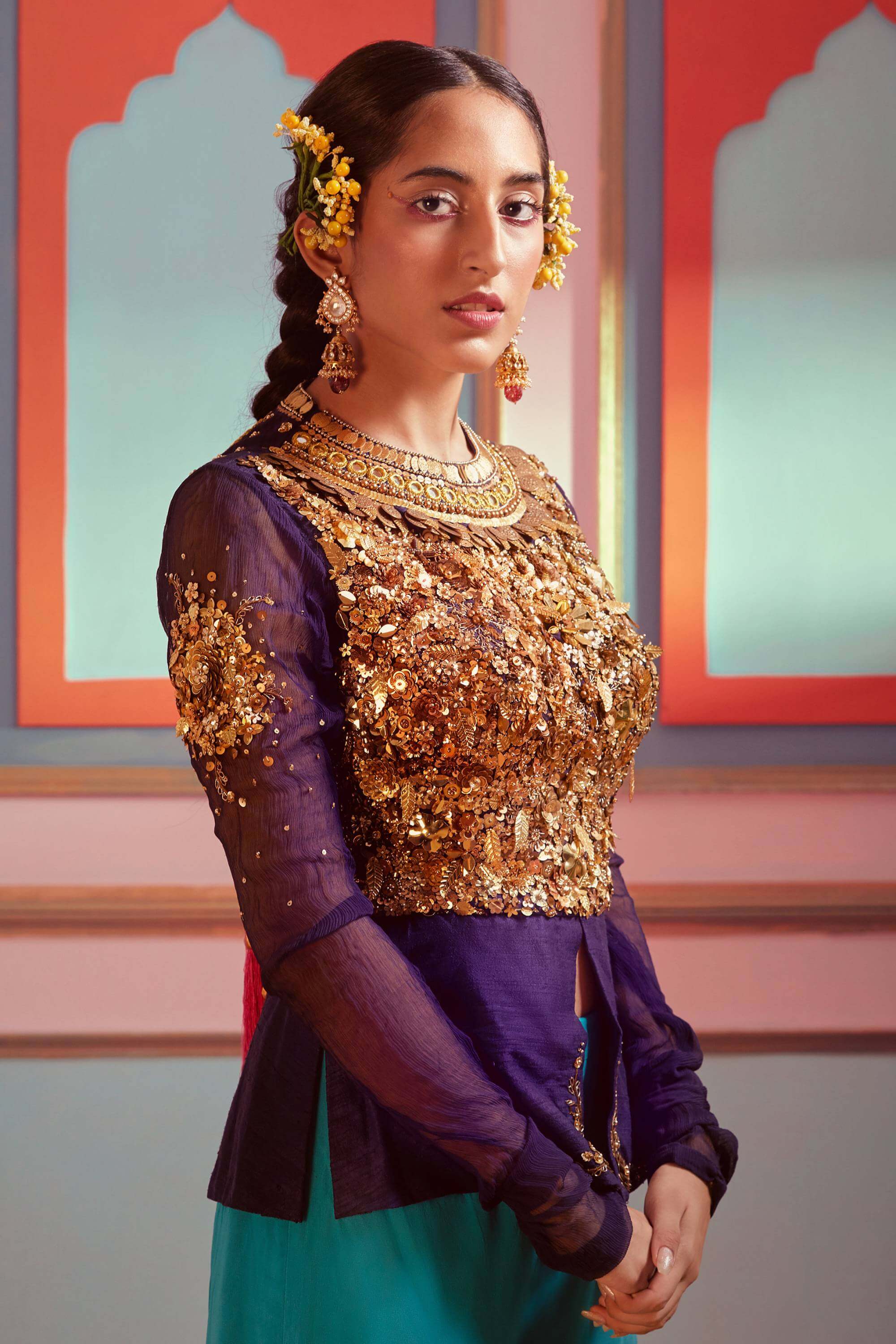 SHADES OF MIDNIGHT SHARARA SET