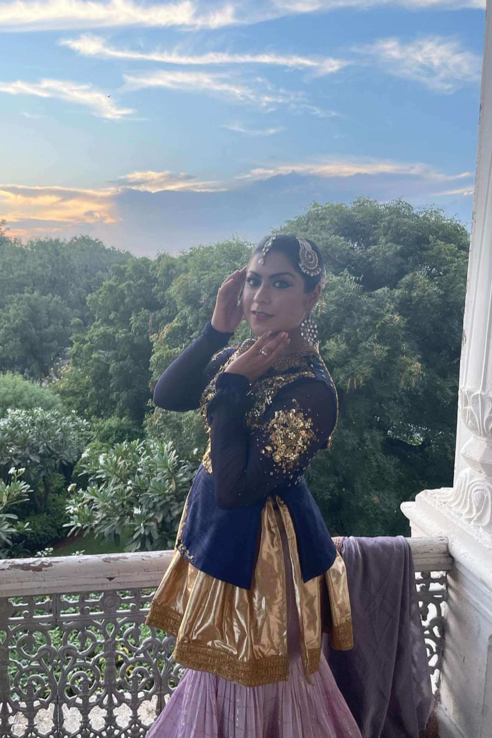 SHADES OF MIDNIGHT SHARARA SET