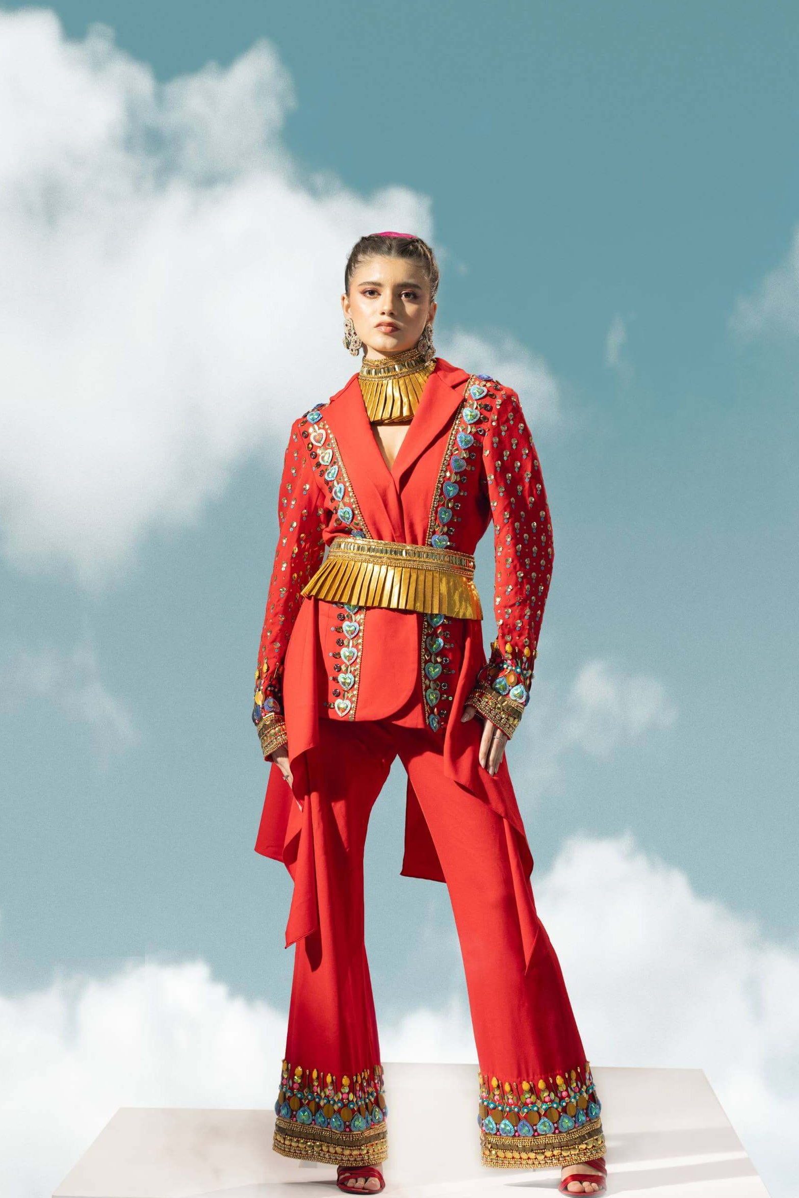 SINDDOR LAL PANT SUIT