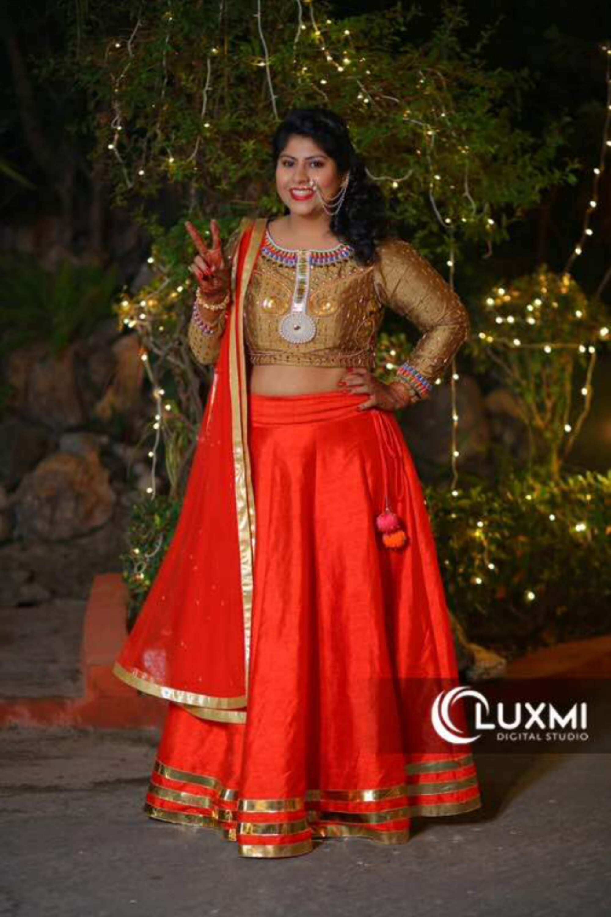 SINDOORI BEIGE LEHENGHA SET