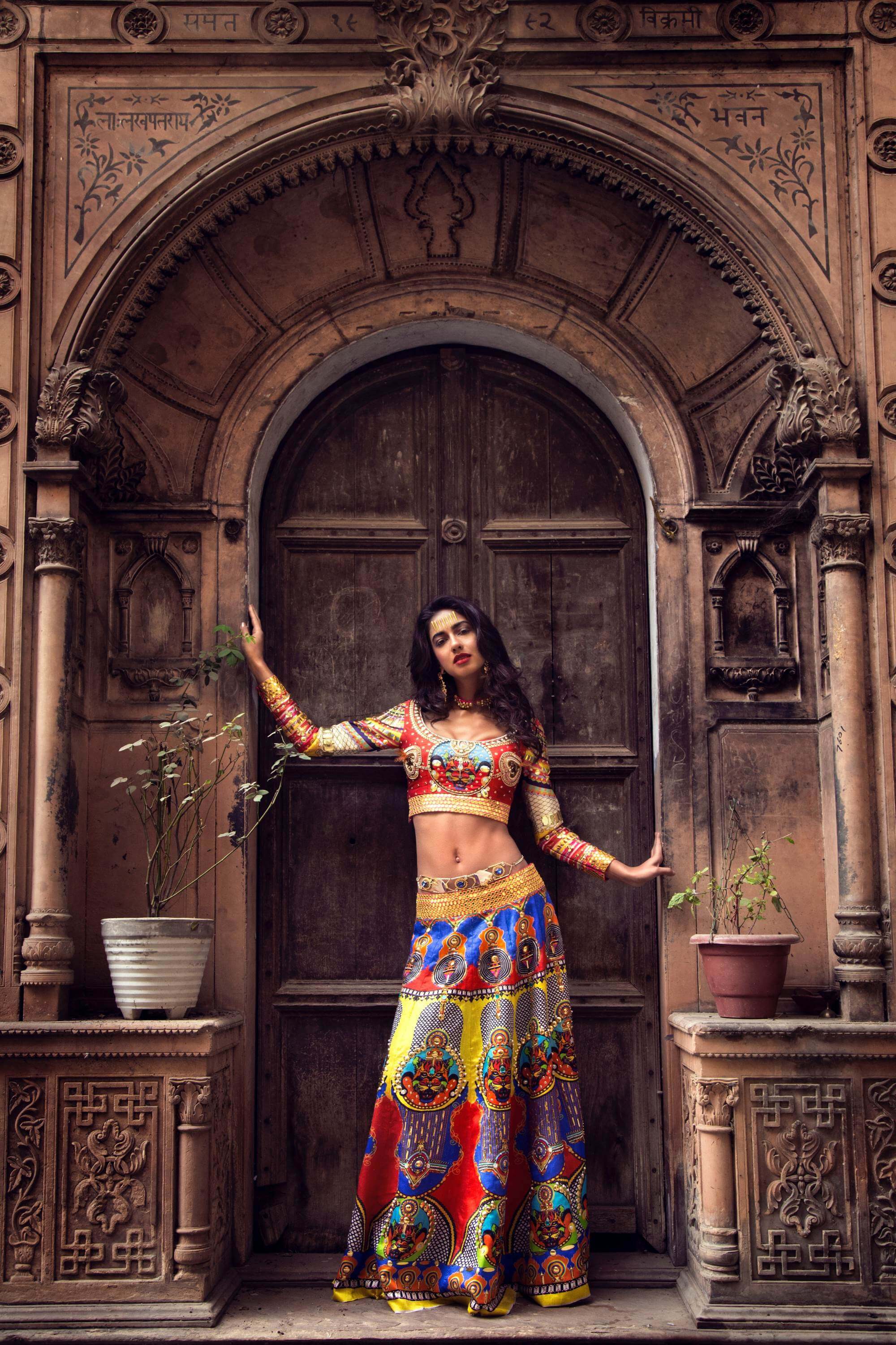 SINDOORI SHER  LEHENGHA SET