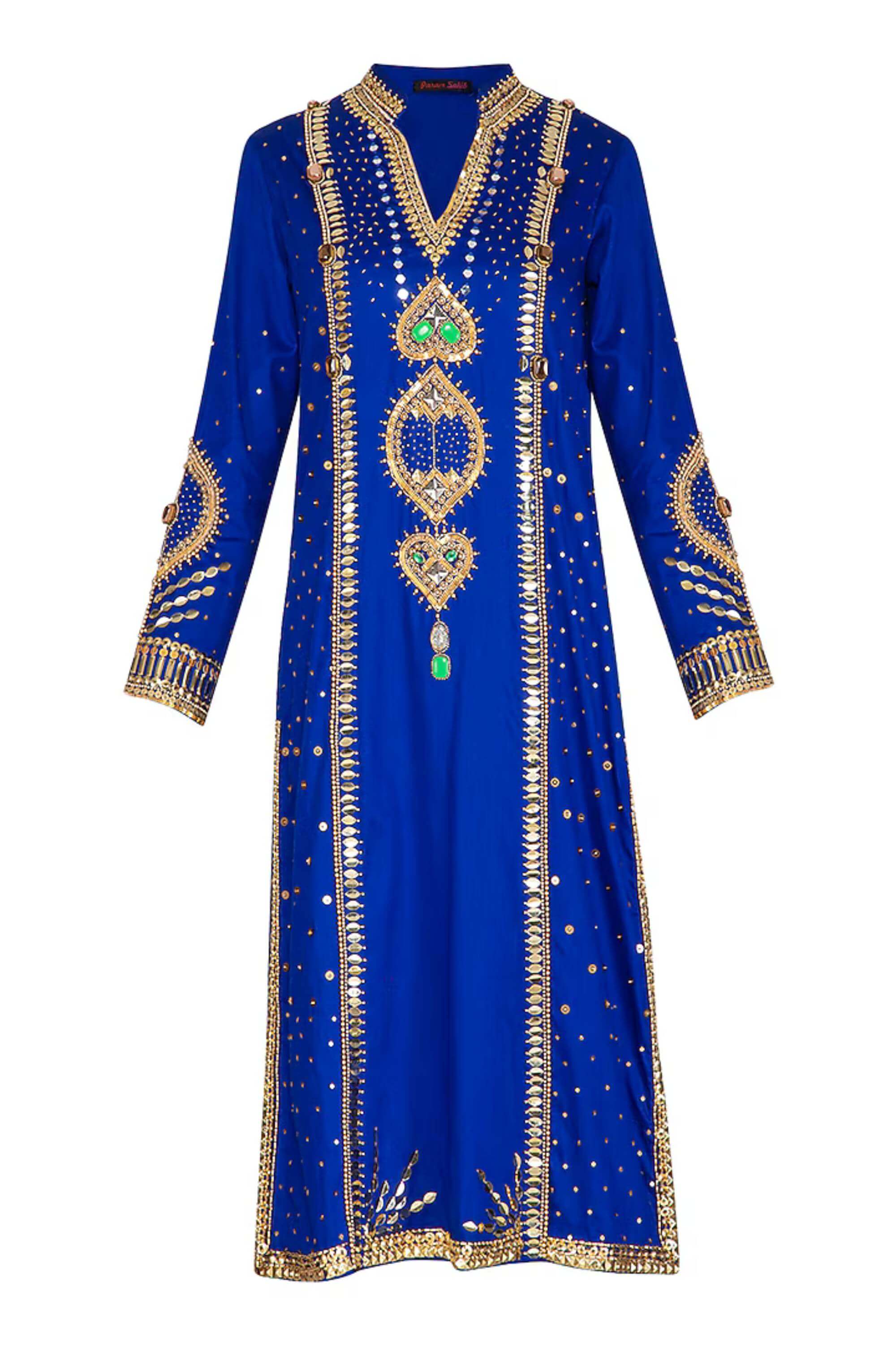 ELECTRIC BLUE GOLD KURTA