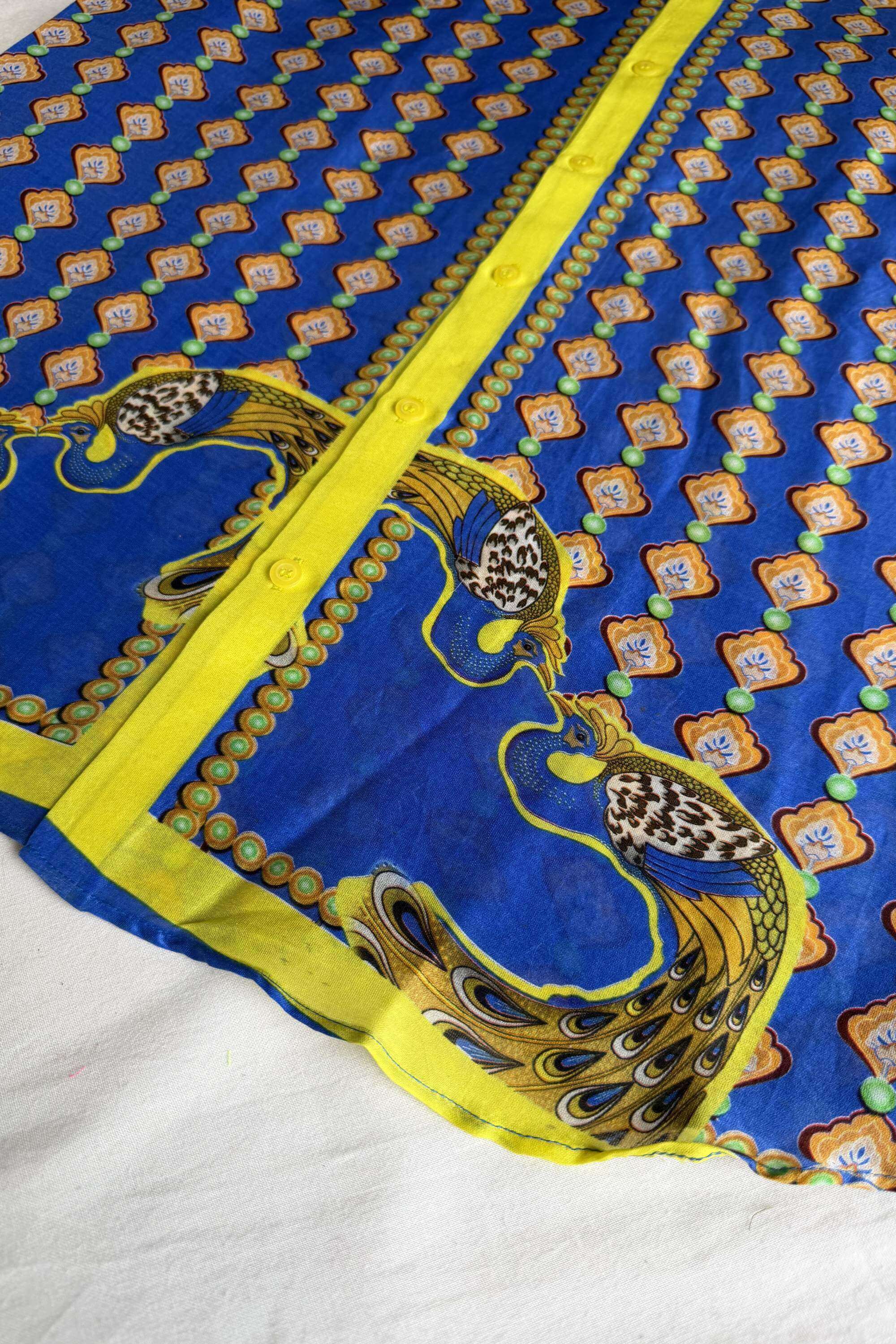 BLUE CHANDERI SHIRT