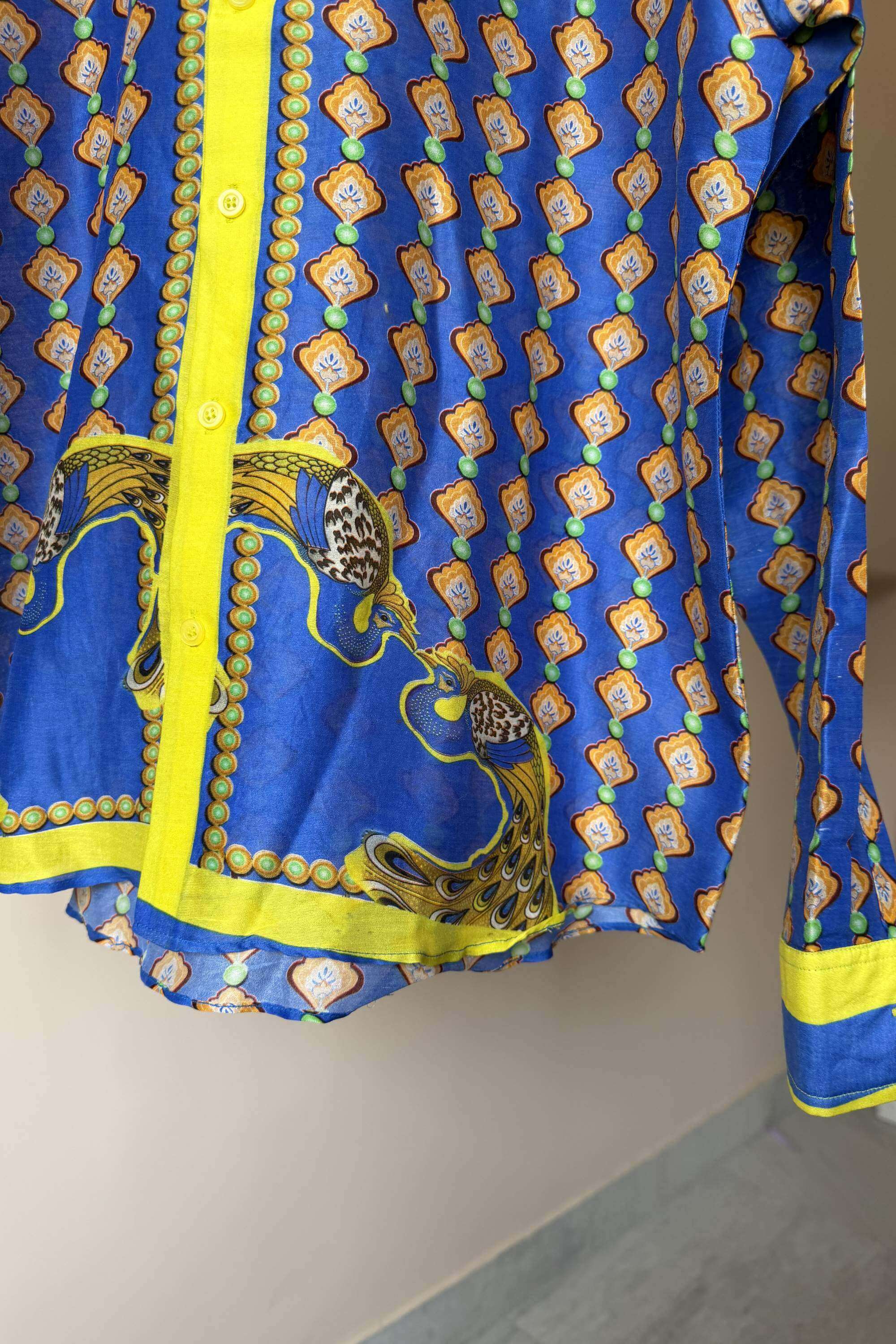BLUE CHANDERI SHIRT